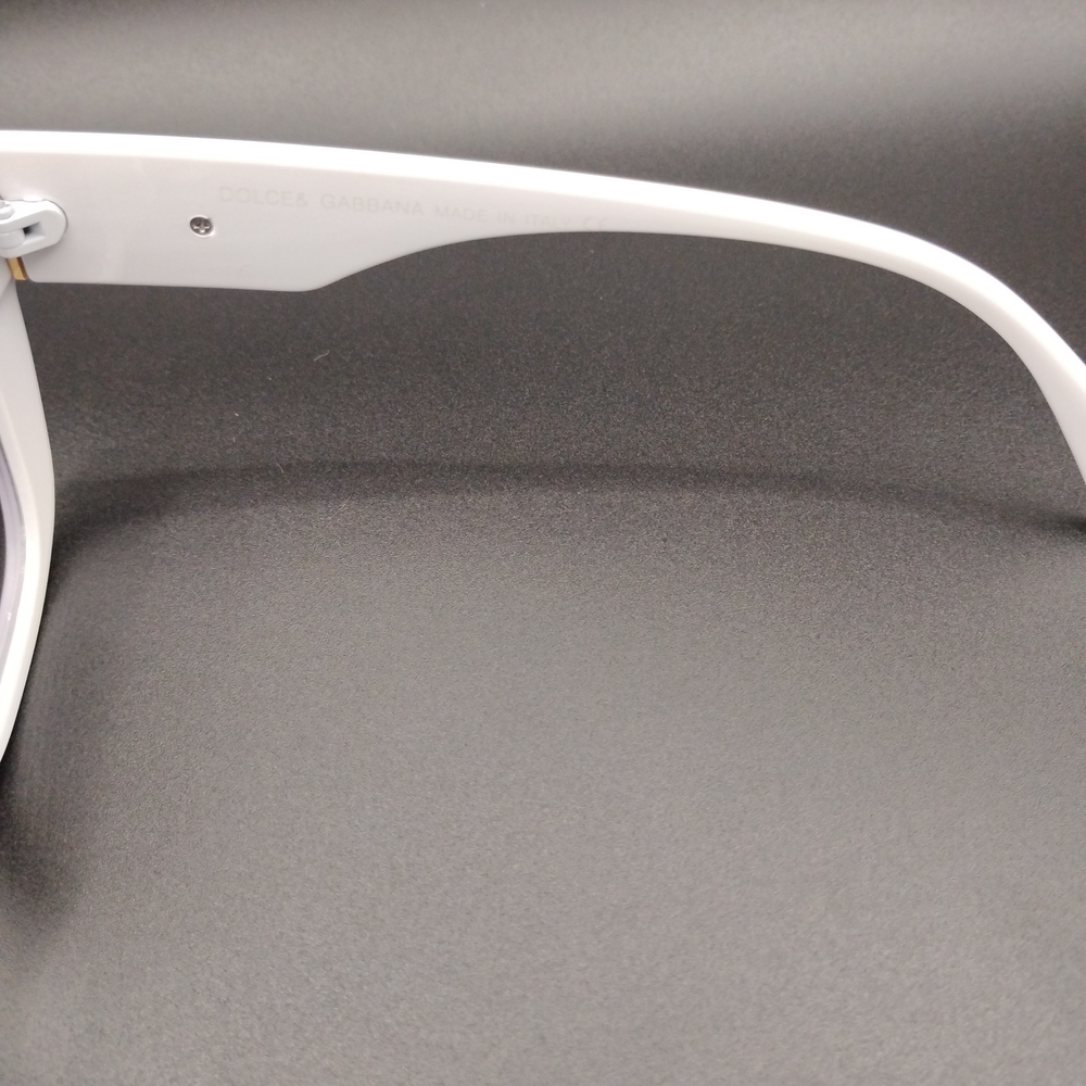 AUTHENTIC  Dolce & Gabbana White With Gold Trim Sunglasses NWT - Picture 2 of 4